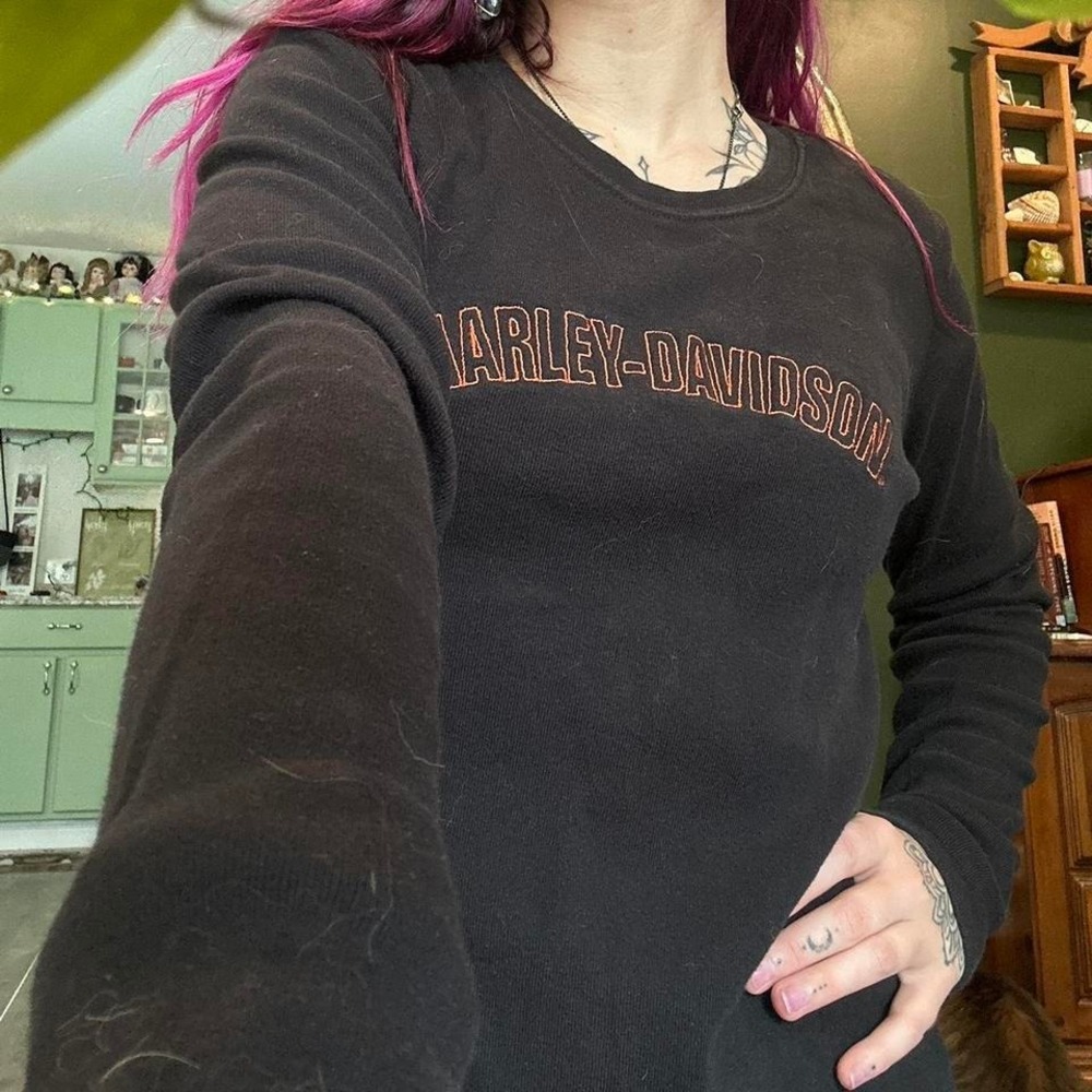 Harley Davidson long sleeve tee #bikerstyle true vintage and y2k - Picture 3 of 7